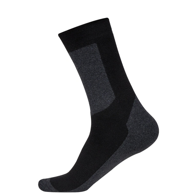 Crew Sock Winter Classic, Dark Gray with Black