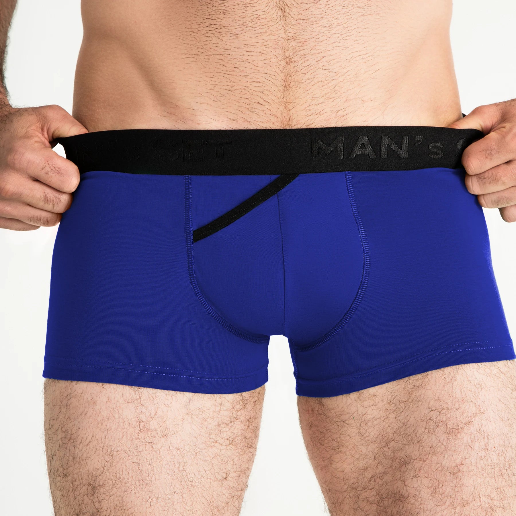 Men's Trunks FlexFit with Moisture Wicking in Electric Blue, Close-up