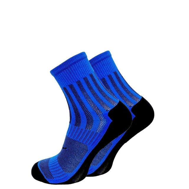 Middle Sock Summer Multisport ShortDry, Black and Blue