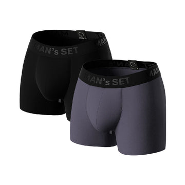BreezeFlow Micromodal Trunks 4" 2-Pack, Black/Graphite