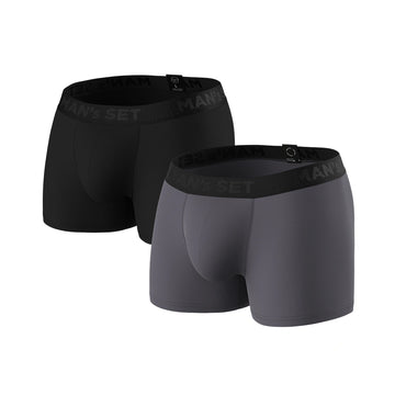 PowerStretch Trunks 3.9" 2-Pack, Black/Graphite