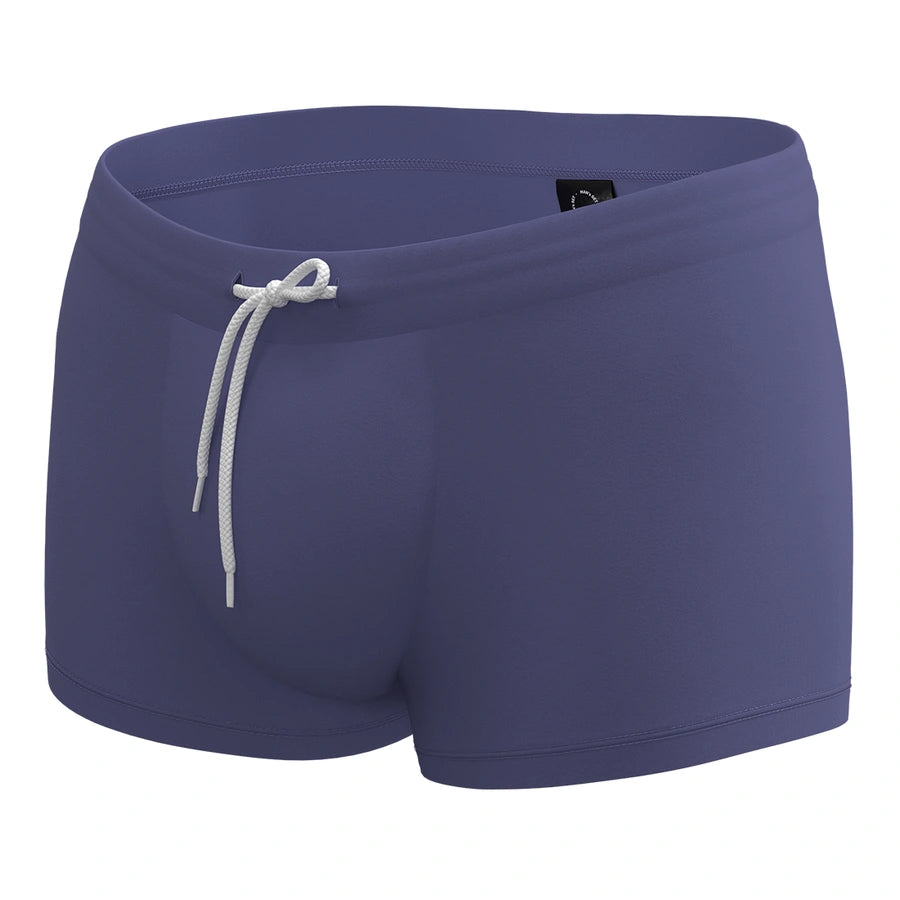 Anatomic Intimate 2.1 gray-purple swim trunks by Man’s SET, comfortable anatomical men’s underwear, front view