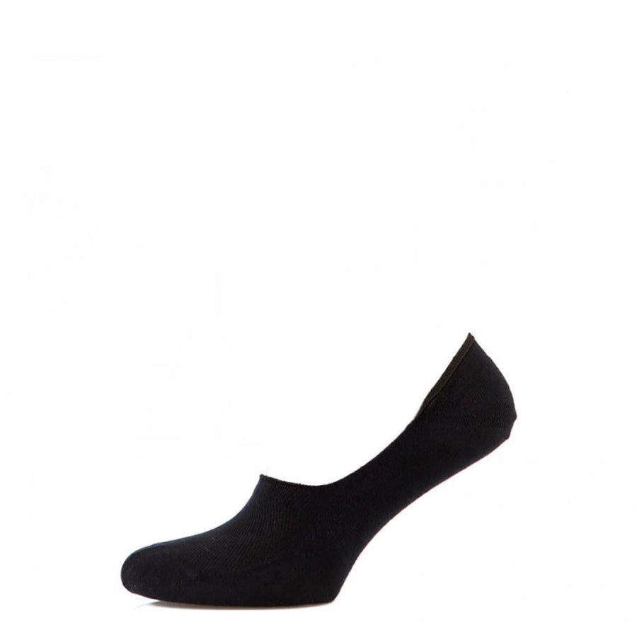 Classic No Show Socks Bamboo with Silicone Grip, Black