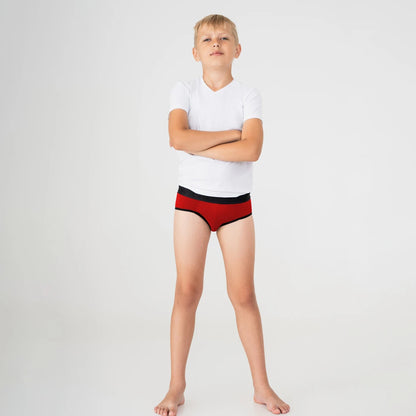 UltraSoft Kids Briefs 2.8", Red