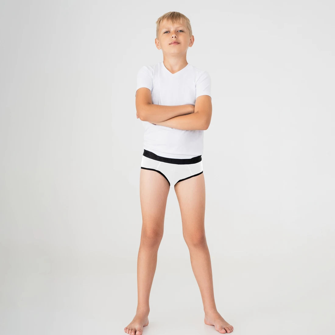 UltraSoft Kids Briefs 2.8", White