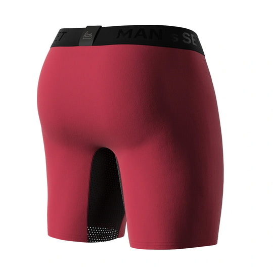 AirFlow Boxer Brief 7.6" OpenFly, Burgundy