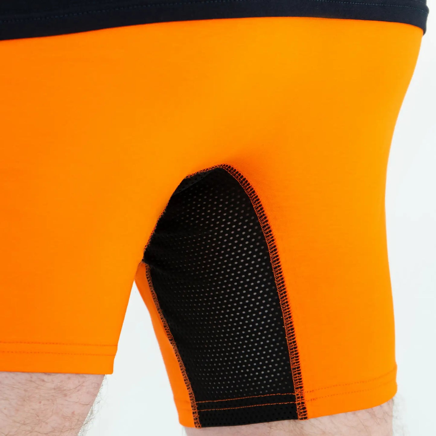 Men’s Anatomical Boxers Long w/Skew Fly Light Plus, Orange