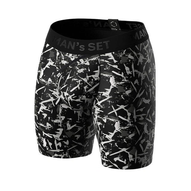 UltraSoft  Boxer Brief 7.6" OpenFly, Ink Splash