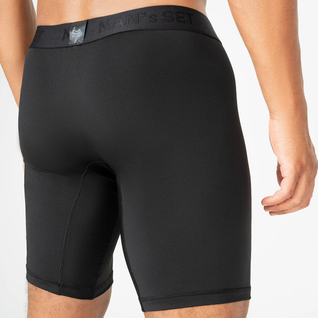 ProActive Long Boxer Brief 9" OpenFly, Black