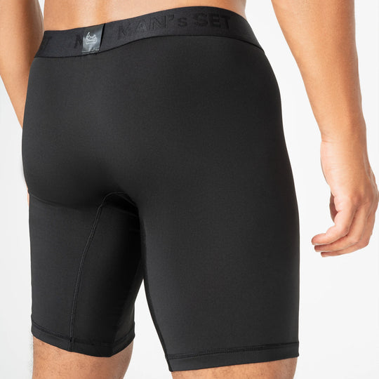 ProActive Long Boxer Brief 9" OpenFly, Black