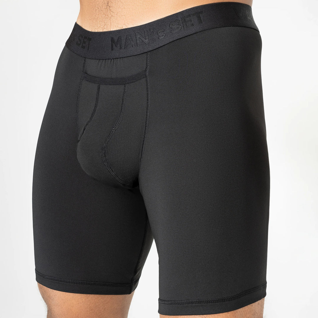 ProActive Long Boxer Brief 9" OpenFly, Black