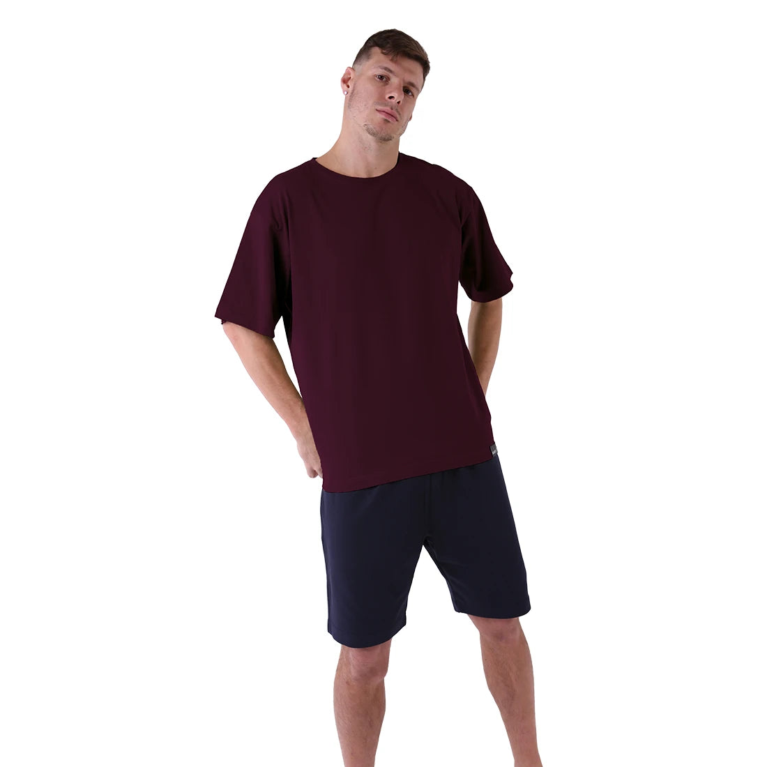 Soft Cotton Oversized T-Shirt, Plum