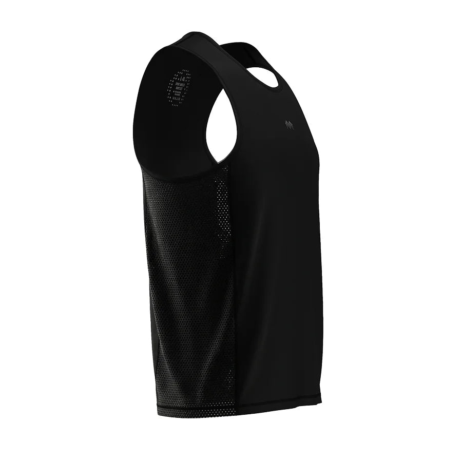 Men’s Tank Top Sport AirFlex with breathable mesh panels in Black Side View