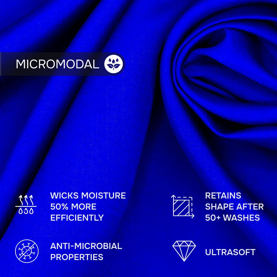 BreezeFlow Micromodal Trunk 3.6" Open Fly, Electric Blue