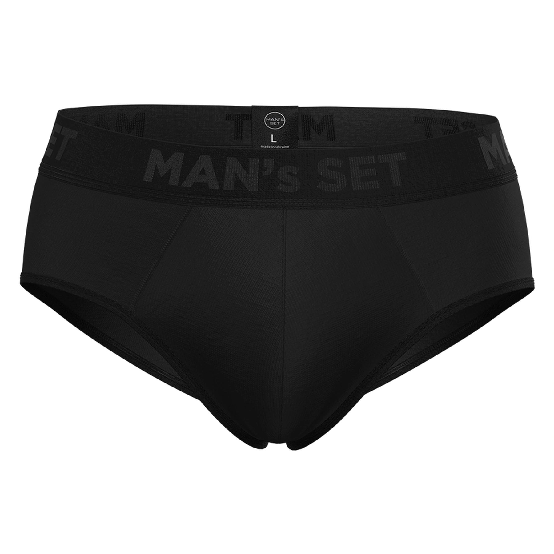 Men's CoolCore Micromodal Brief with no fly in Black Front View