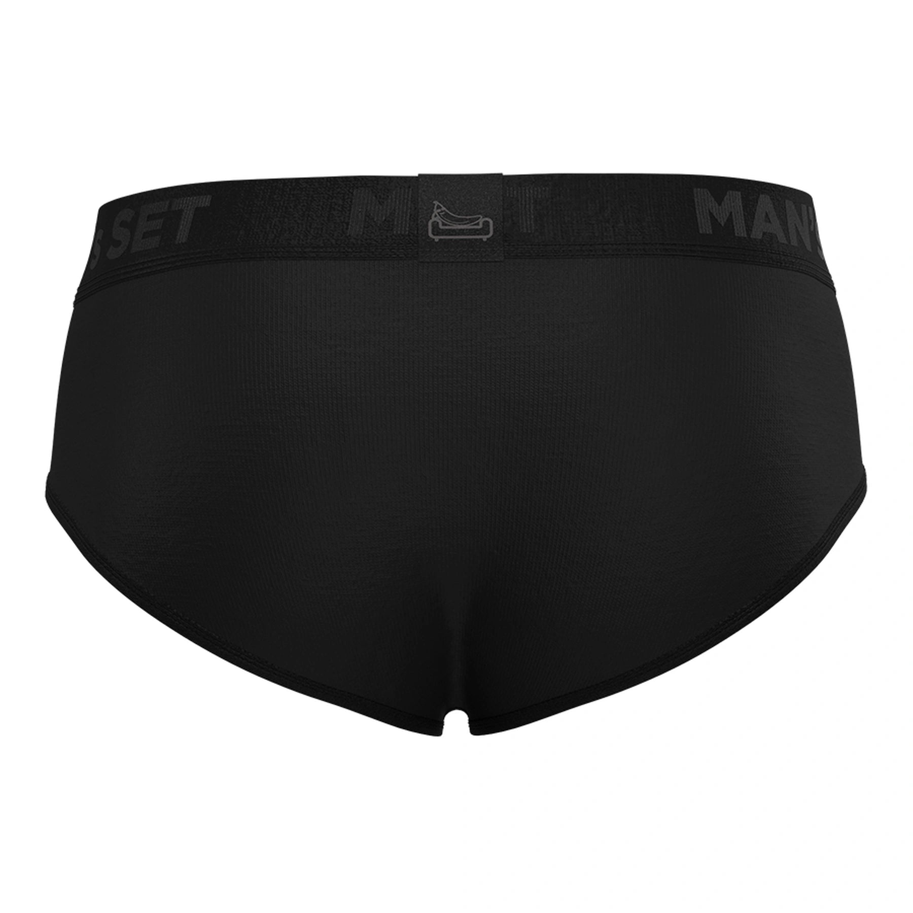 Men's CoolCore Micromodal Brief with no fly in Black Back View