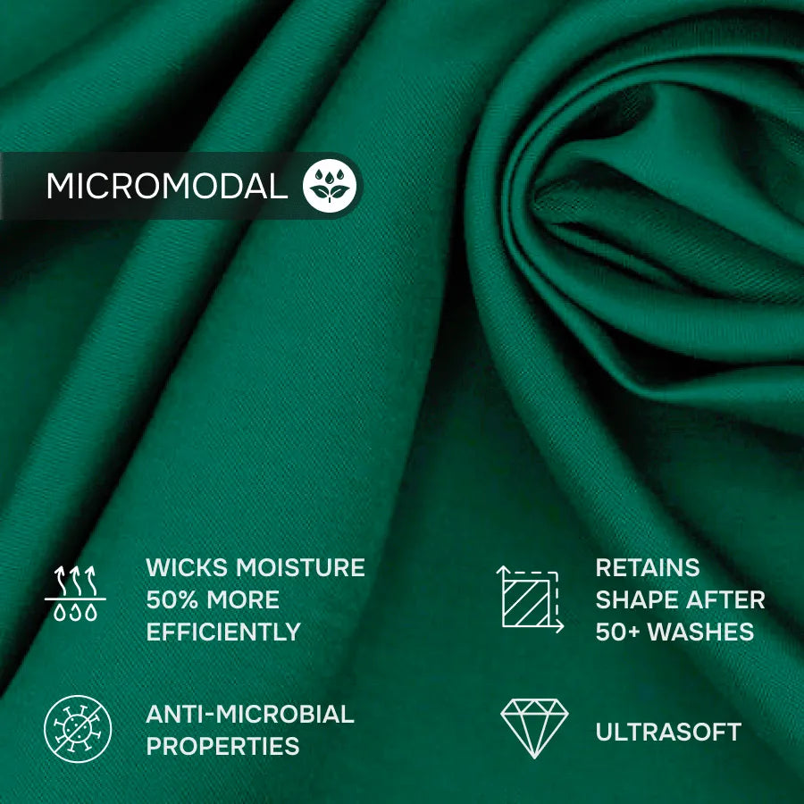 BreezeFlow Micromodal Trunk 4",  Forest Green