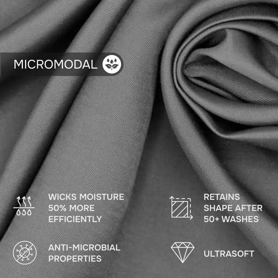 BreezeFlow Micromodal Trunk 3.6" Open Fly, Graphite