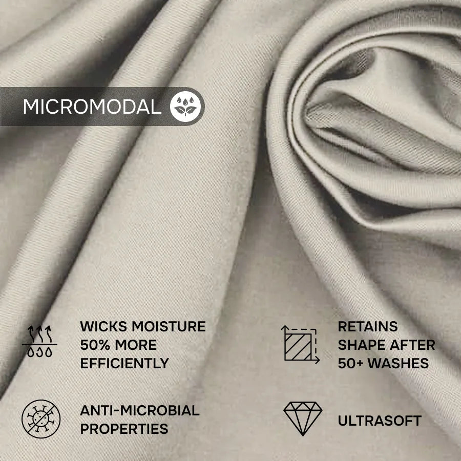 BreezeFlow Micromodal Trunk 4", Silver Series, Light Beige