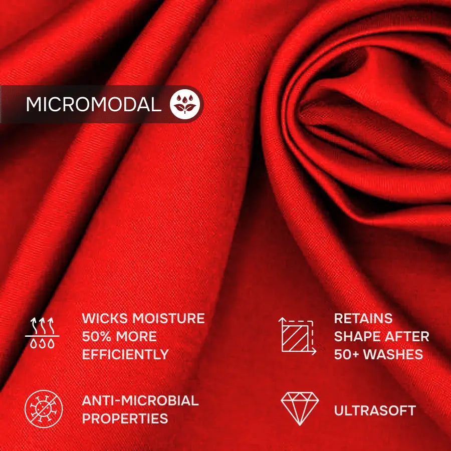 BreezeFlow Micromodal Trunk 3.6" Open Fly, Burgundy