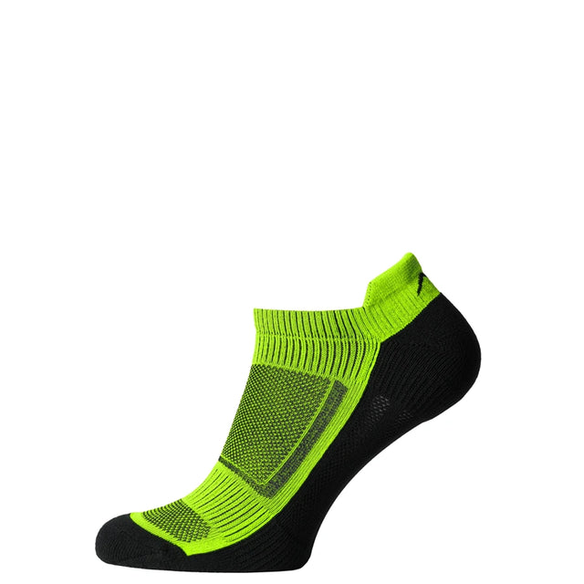 Low Cut Sock Summer Multisport LowDry, Black and Light Green