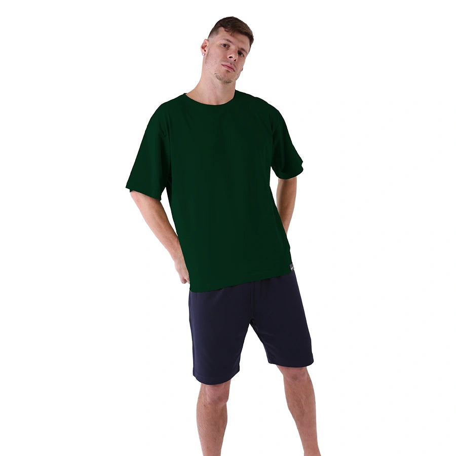 Soft Cotton Oversized T-Shirt, Forest Green