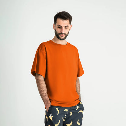 Soft Cotton Oversized T-Shirt, Orange