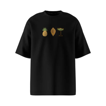 Oversized Unisex T-Shirt, Black, Honey Resort