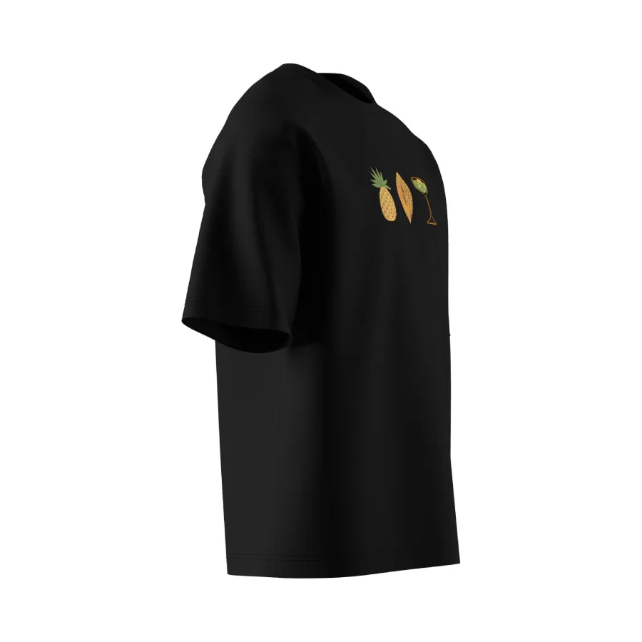 Oversized Unisex T-Shirt, Black, Honey Resort