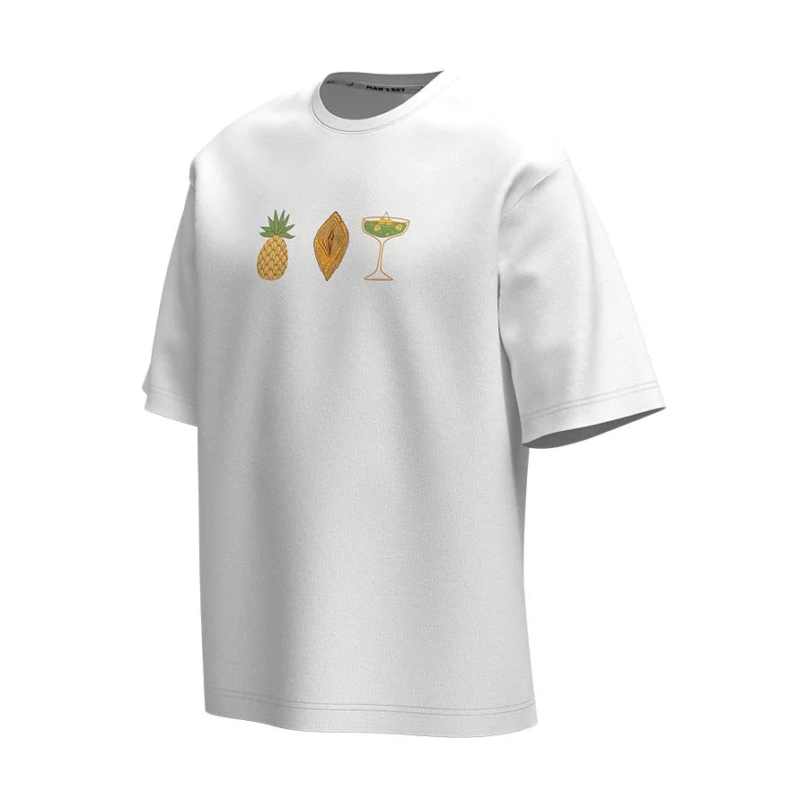 Oversized Unisex T-Shirt, White, Honey Resort