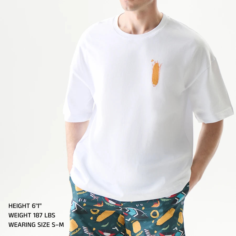Oversized Unisex T-Shirt, White, Surf Season