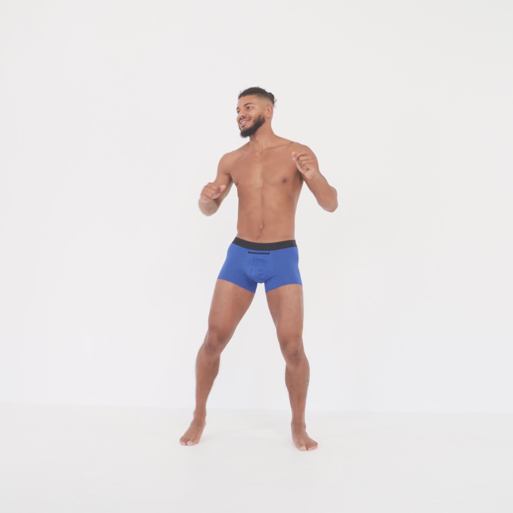 BreezeFlow Micromodal Trunk 3.6" Open Fly, Electric Blue