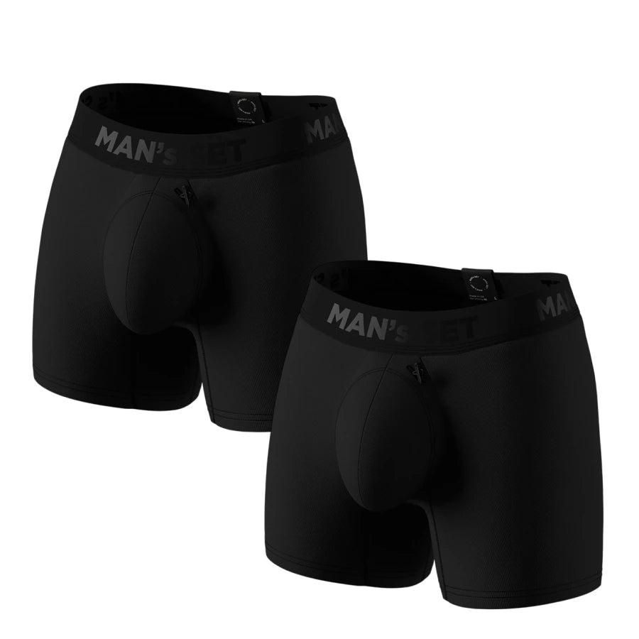 ProActive Sport 3" Boxer Briefs 2-pack, Black