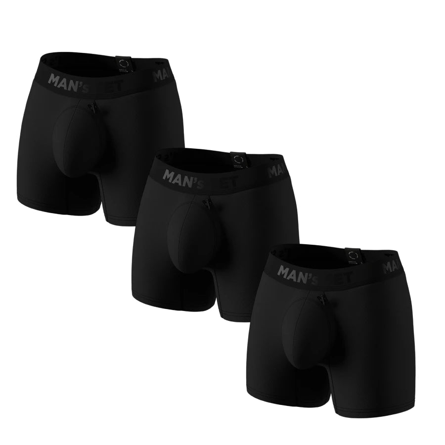 ProActive Sport 3" Boxer Briefs 3-pack, Black