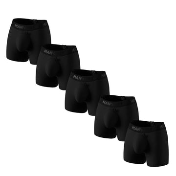 ProActive Sport 3" Boxer Briefs 5-pack, Black