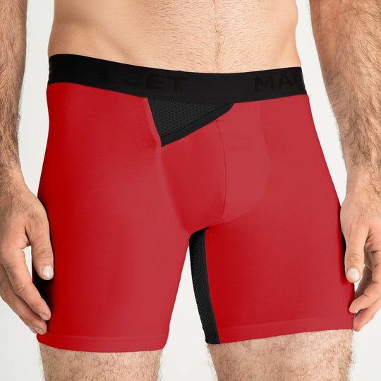 AirFlow Boxer Brief 7.6" OpenFly, Red