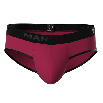 Slip PowerStretch con bragueta abierta, Burdeos