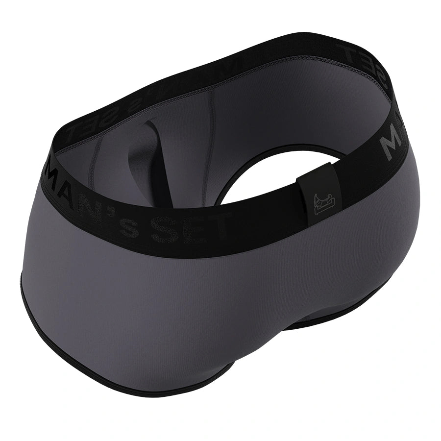 Men’s ProActive Stretch Trunk with horizontal fly in Graphite Interior View