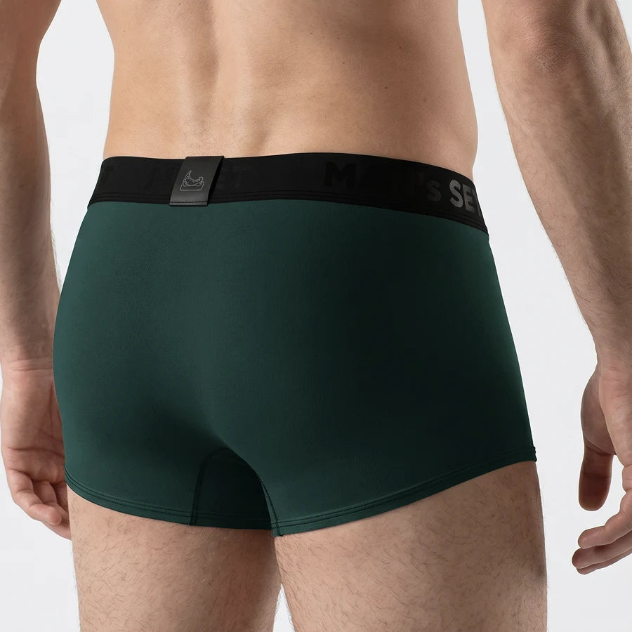 Men’s Sport Trunk with Fly in Forest Green Back View