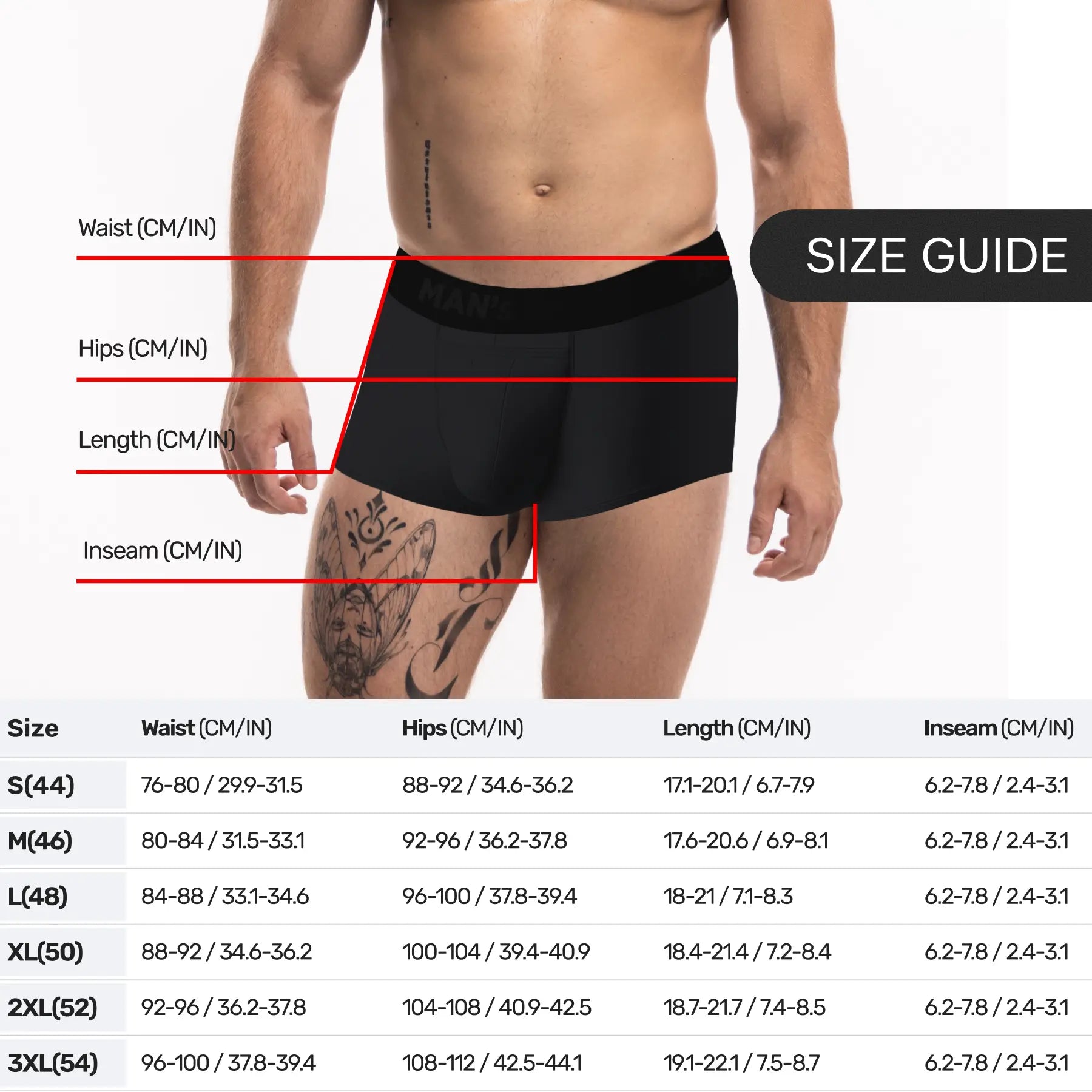 Sport Trunk, w/fly, Black