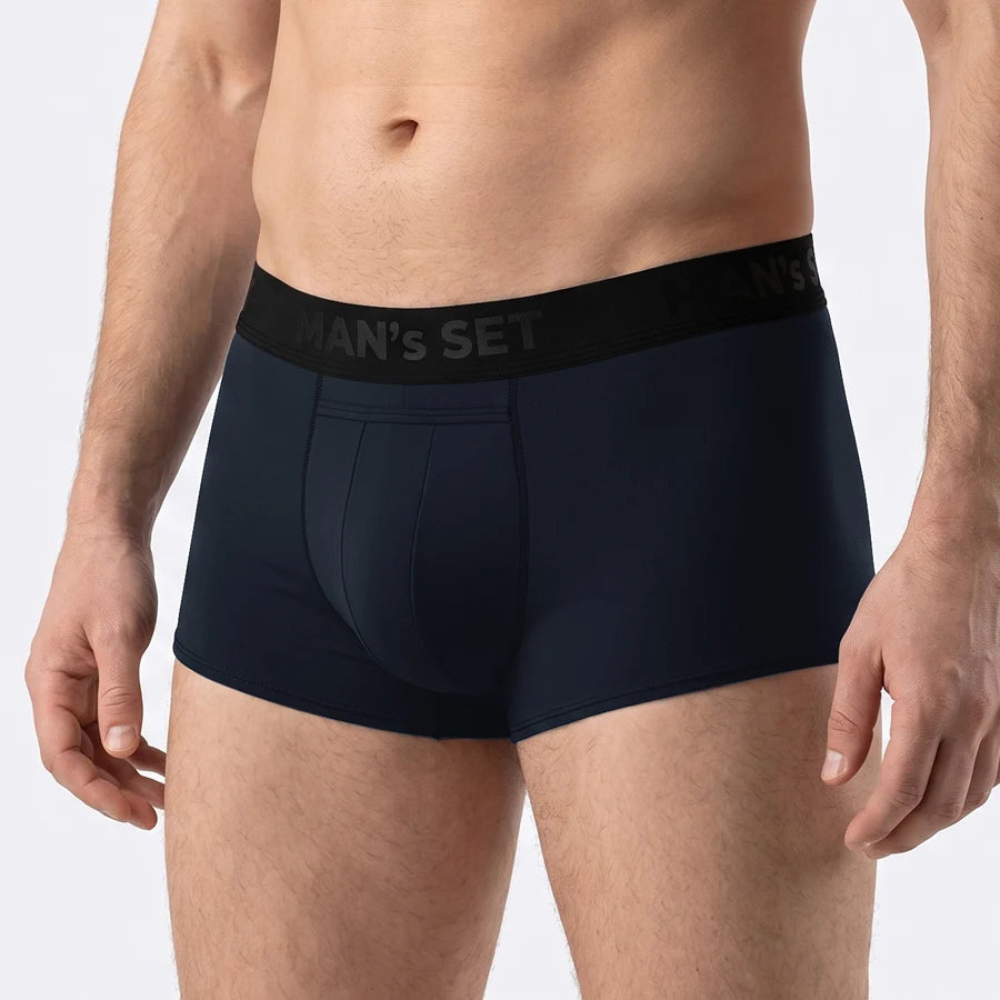 Men’s Sport Trunk with fly in Navy Front View