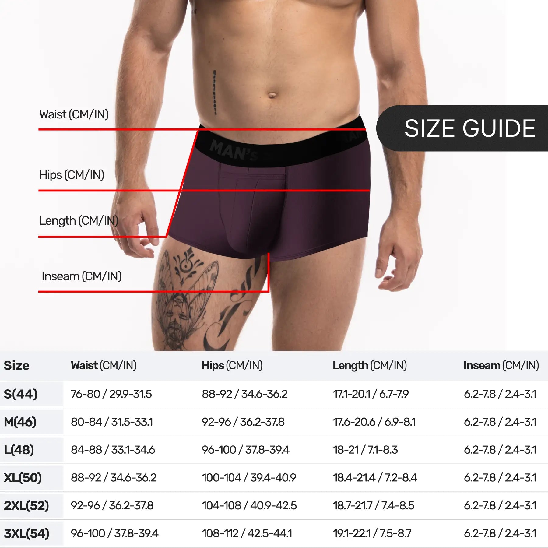 Sport Trunk, w/fly, Plum