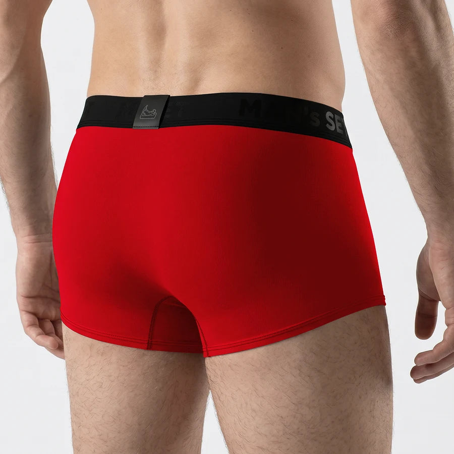 Men’s Sport Trunk with fly in Red Back View