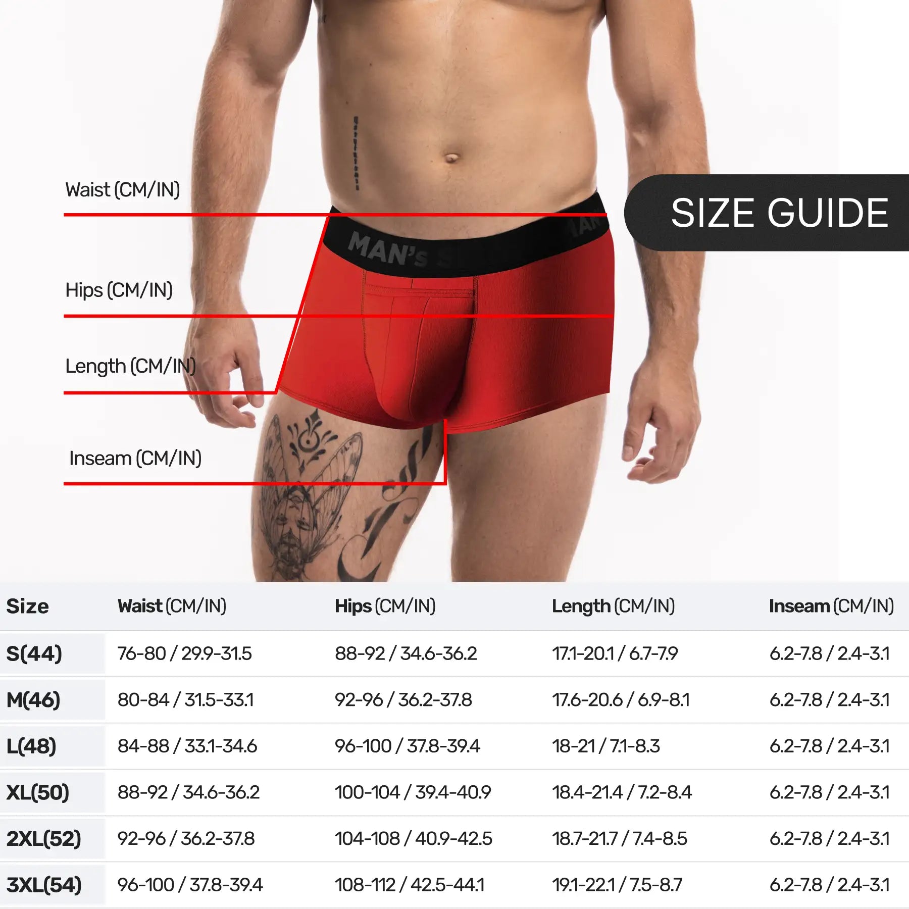 Sport Trunk, w/fly, Red