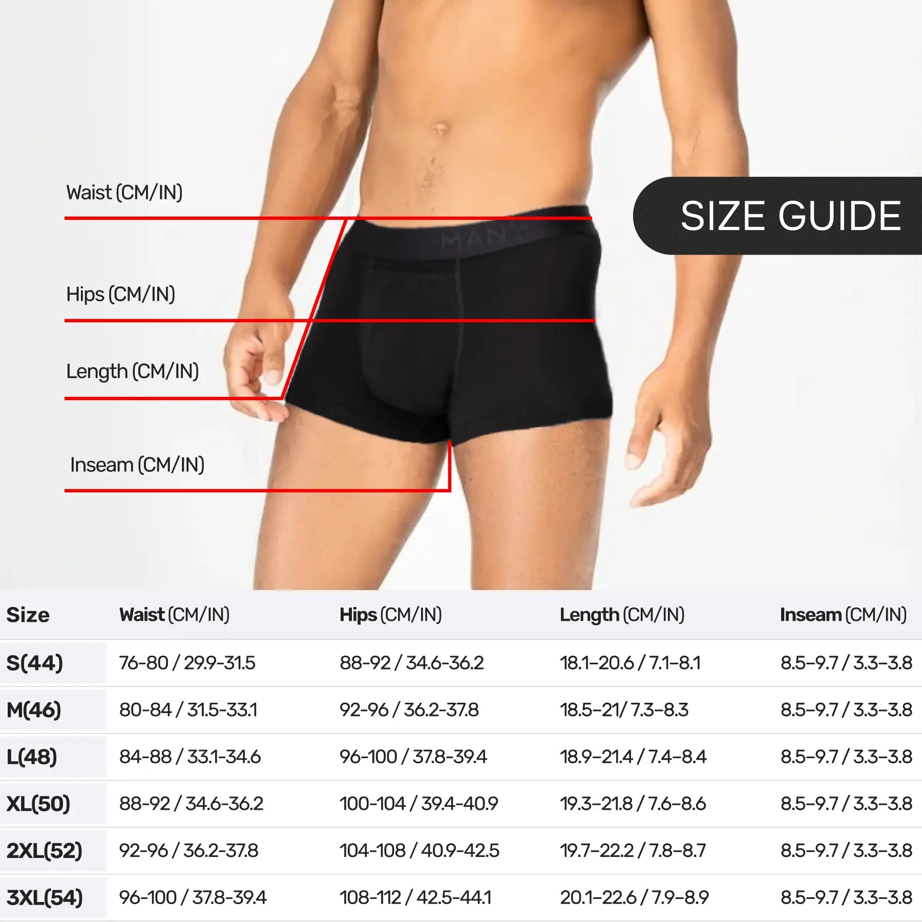 UltraSoft Trunk 3.6" Open Fly, Black