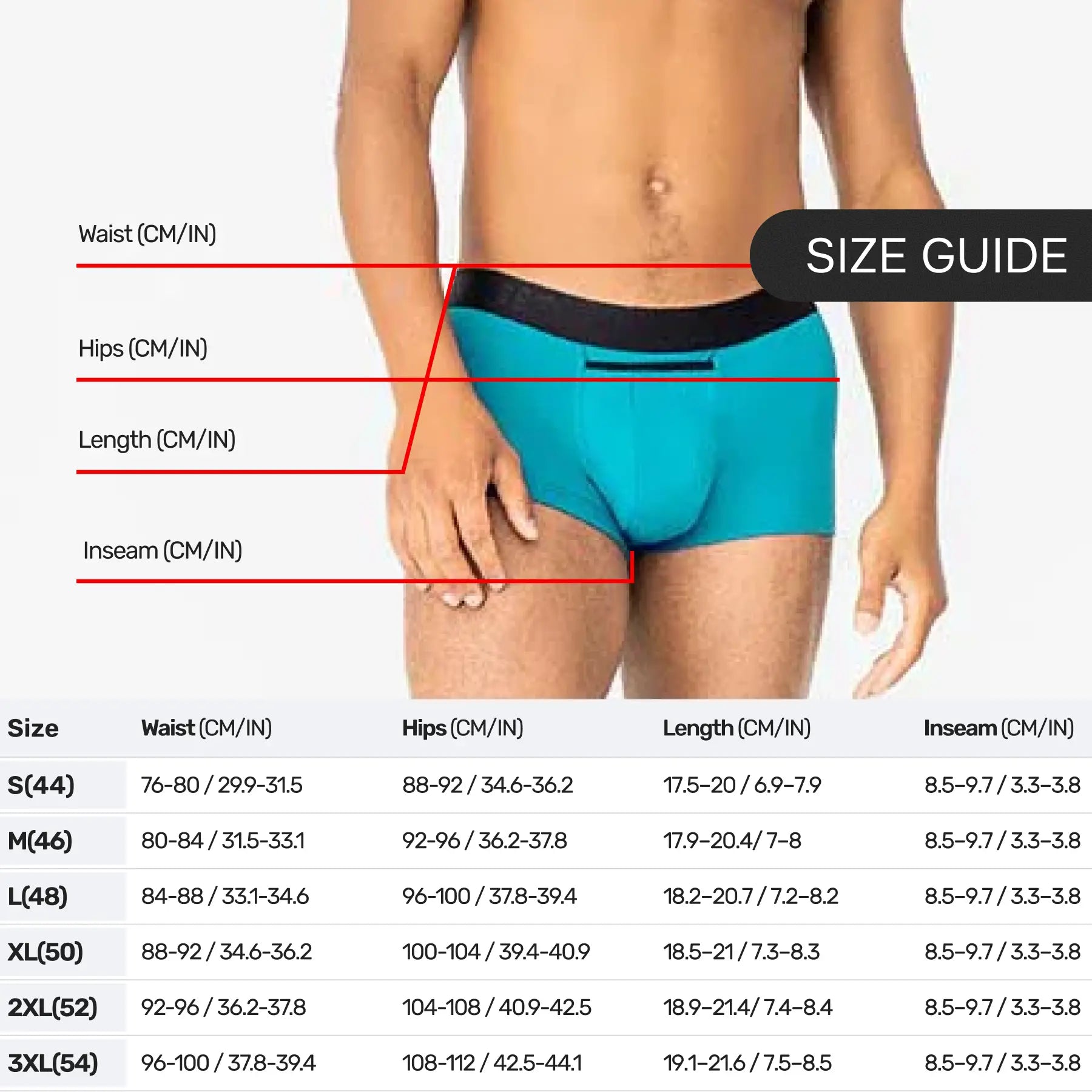 UltraSoft Trunk 3.6" Open Fly, Mint