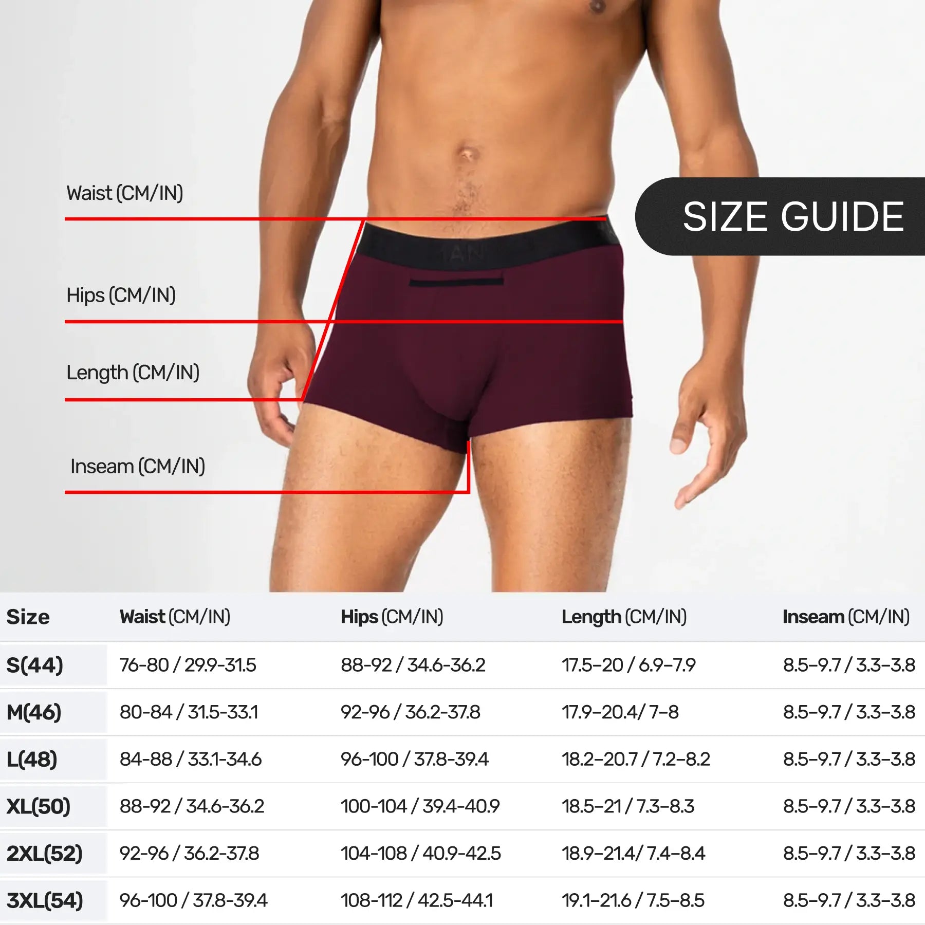 UltraSoft Trunk 3.6" Open Fly, Plum