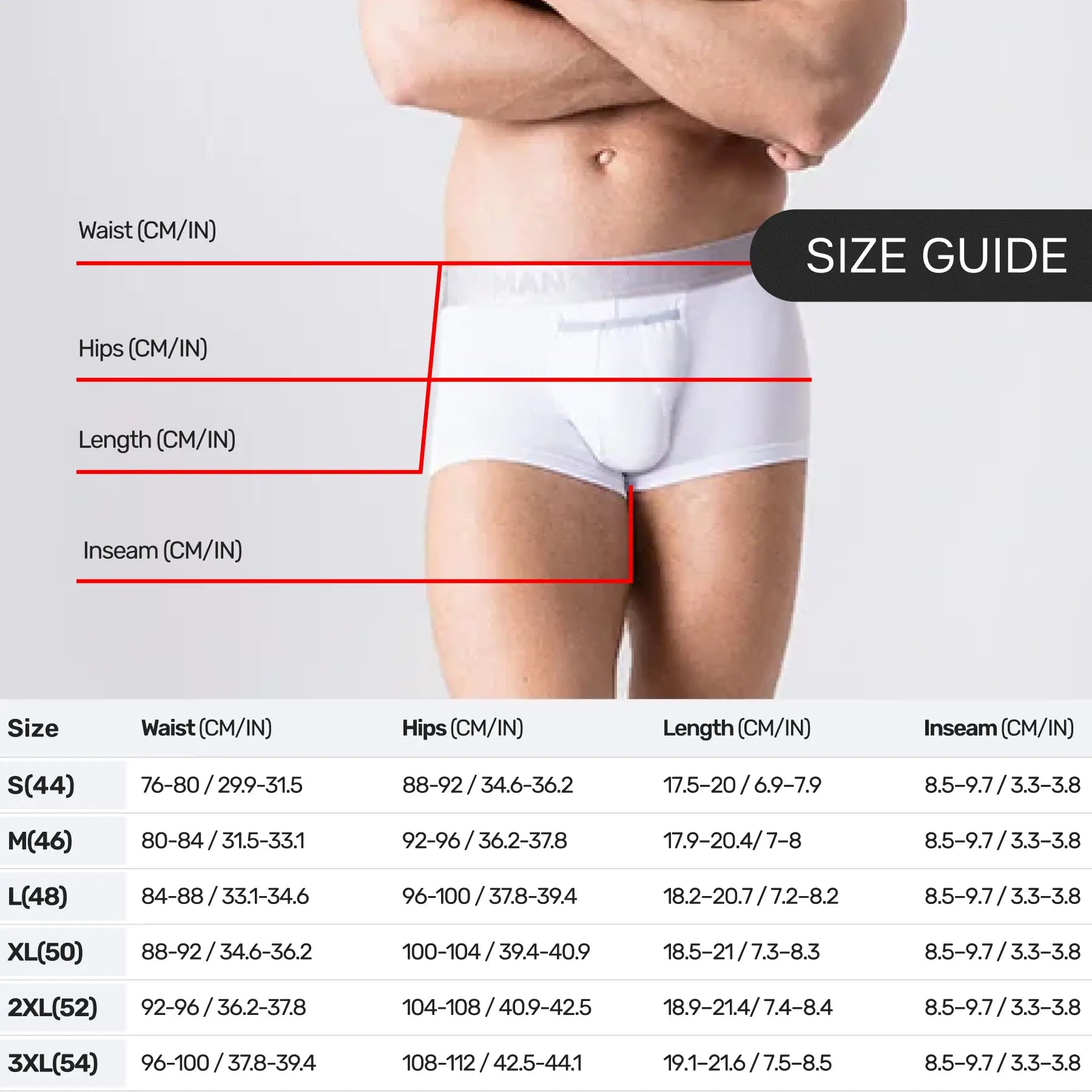 UltraSoft Trunk 3.6" Open Fly, Silver Series, White