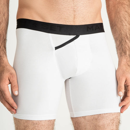 AirFlow Boxer Brief 7.6" OpenFly, White