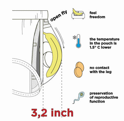 BreezeFlow Micromodal Trunks 3.6" OpenFly, Graphite